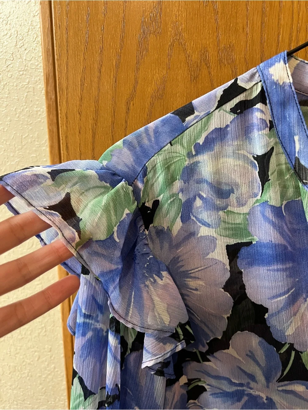 2 Mango Blue yellow Floral Blouse